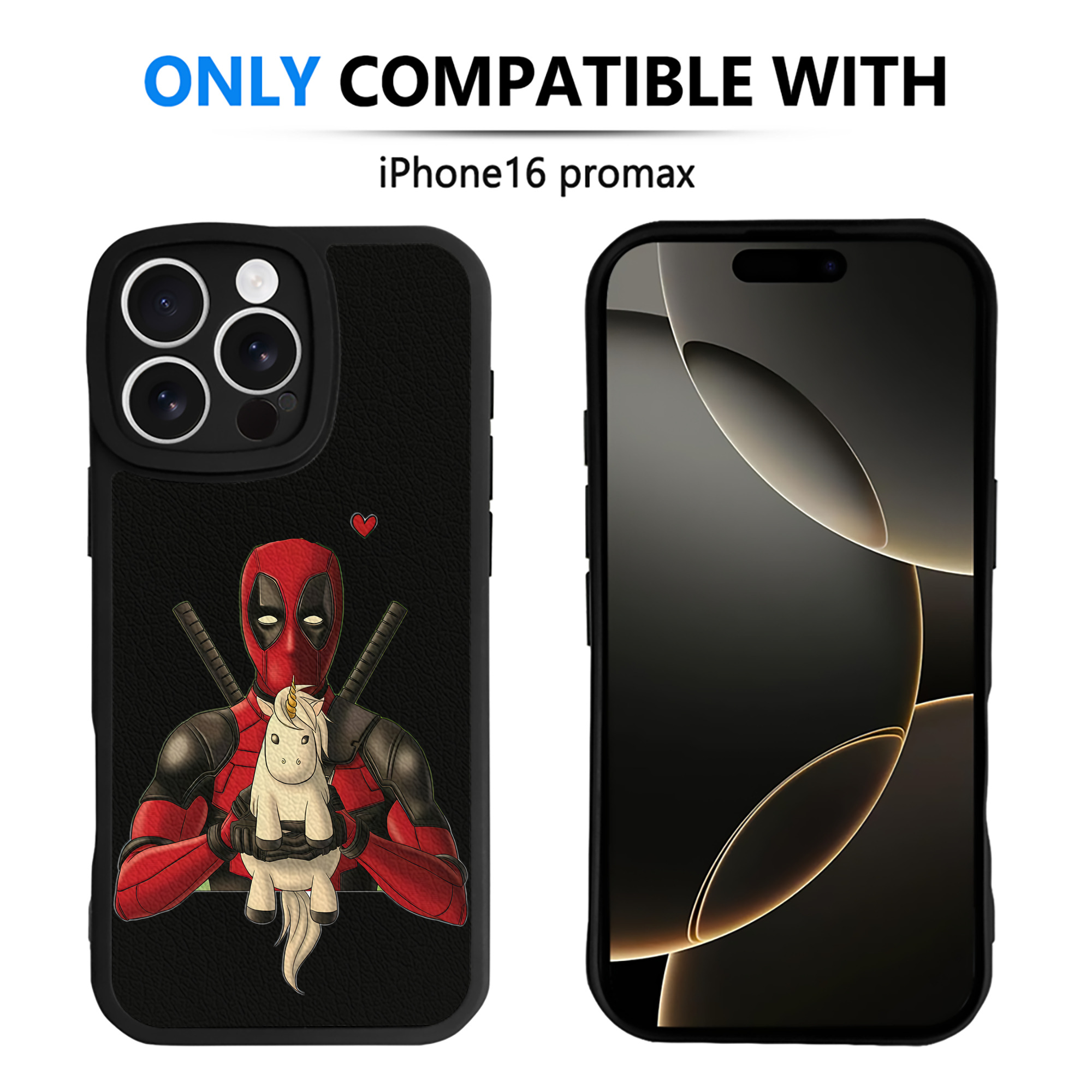 （画像用） Deadpool デッドプール 【iPhone 16シリーズ対応】シリコンスマホケース（レザー調） 材質：シリコン